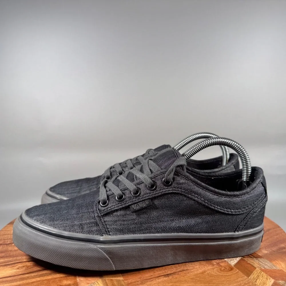 Vans‎ Chukka Low Skate Shoes Mens 7 Black Denim Pewter PopCush 721356